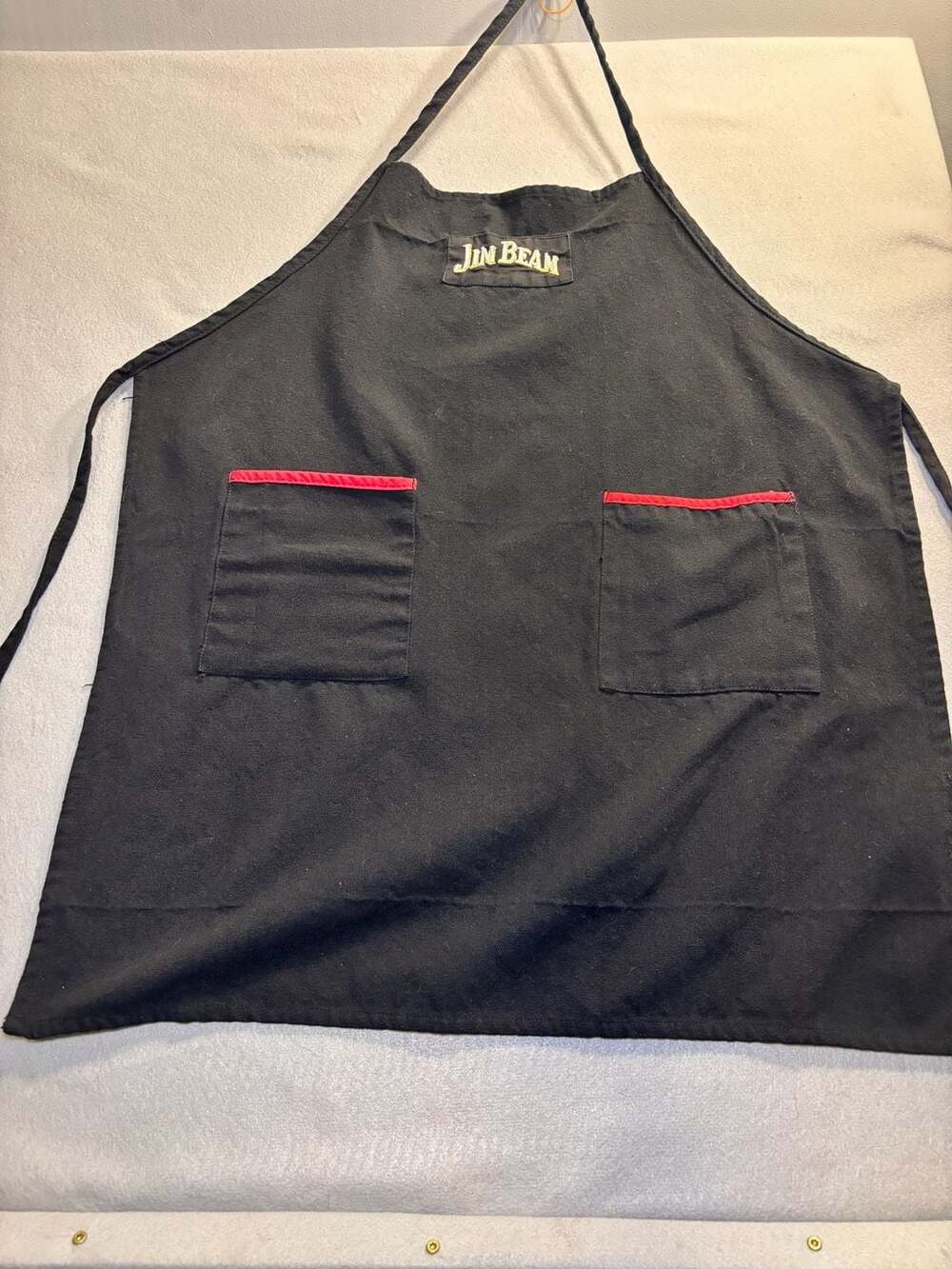 Jim Beam Black Grilling Apron with Red Trim Pockets